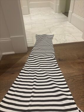 Altar'd State Black and White Striped Maxi Dress